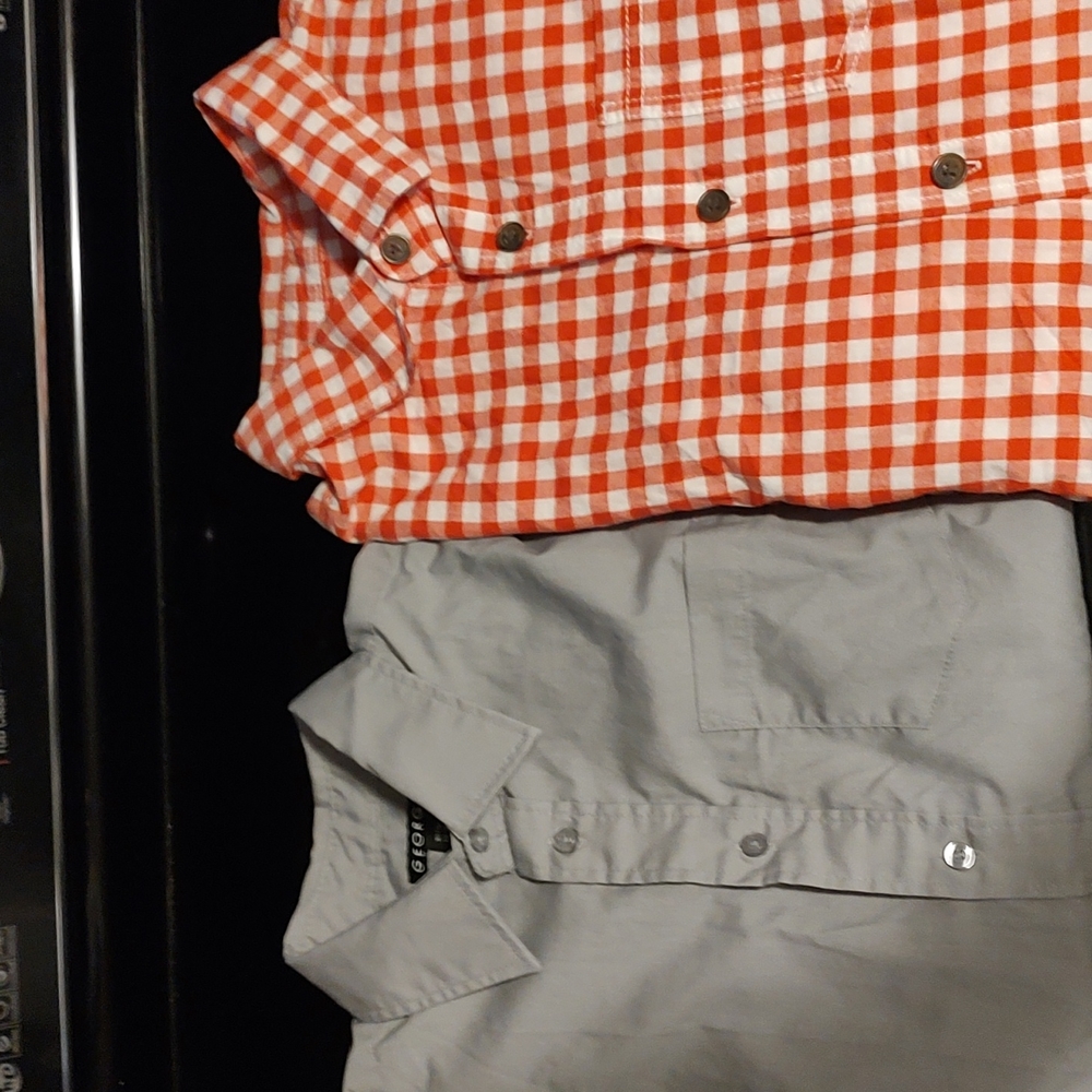 2 long sleeved button up shirts